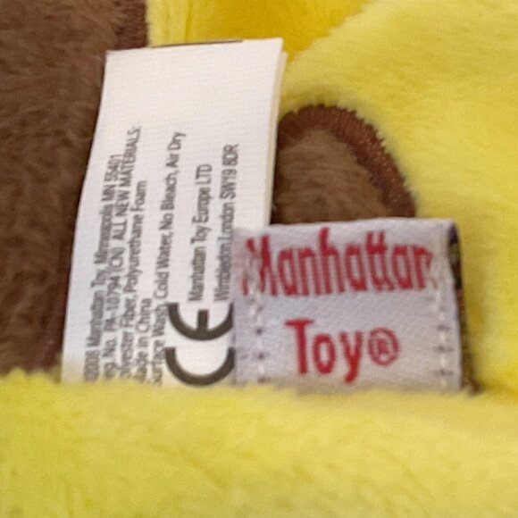 MANHATTAN TOY CO. Jungle Snugglies Puppet Gino Giraffe Yellow 9" Soft - Picture 6 of 8